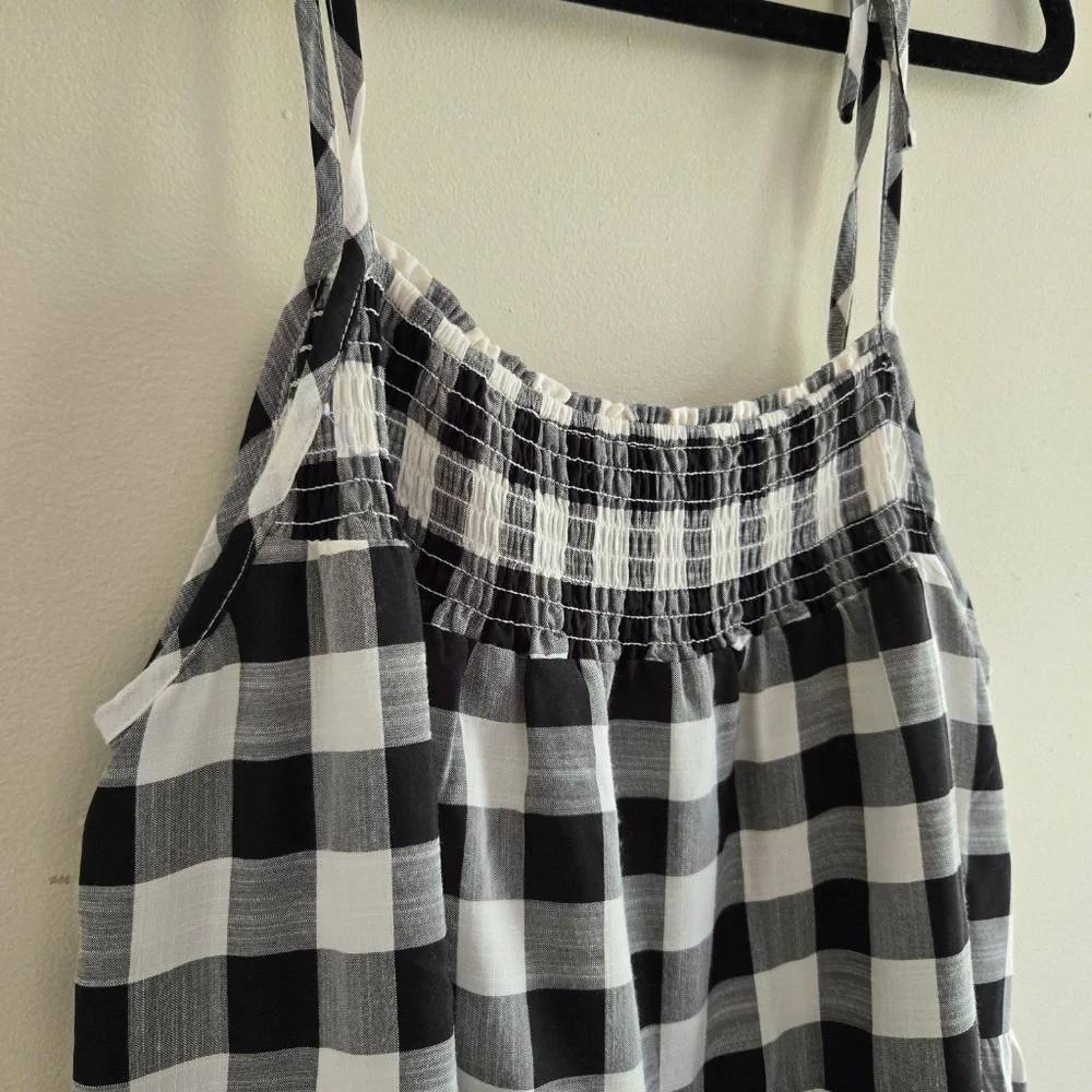 Gingham Ruffle Mini Dress - Picture 4 of 10